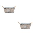 thumbnail image 4 of VONKY Retro Iron Plants Flower Bucket Planter Metal Vase Home Decor Pail Flower M 2Set, 4 of 6