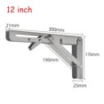 thumbnail image 2 of 8/10/12inch RV Folding Bracket Stainless Steel Triangle Storage Rack Fixed Brackets Campervan Motorhome RV Accessories ,Durable Material, 2 of 7