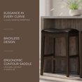 thumbnail image 2 of Maven Lane Adrien Saddle Barstool in Walnut Finish w/ Marksman Saddle Vegan Leather, 2 of 6