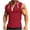 Red, variant on asjyhkr Mens Hooded Tank Tops Sleeveless Undershirts Button Loose Fitting Undershirts Fashion 2025 Gym T Shirts