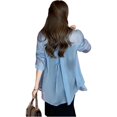 thumbnail image 1 of Summer Sunscreen Chiffon Shirt, Sun Protection Chiffon Blouse Lightweight, Summer Sunscreen Chiffon Blouse, 1 of 7