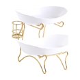 thumbnail image 3 of Abbracc Étagé Fruits Bol Panier Rack Plateau de Thé pour Cuisine 2 Tier Blanc, 3 of 9