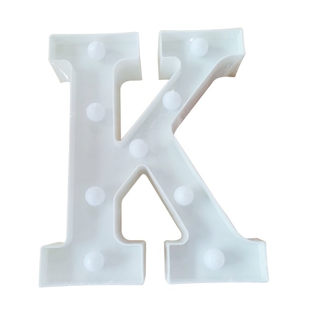ziyahi Luminous 26 English Alphabet LED Letter Light Night Lamp Wedding Party Decor letter K