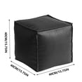 thumbnail image 3 of Housse de Pouf en Faux Cuir Non Rembourrée Repose-Pieds de Rangement pour Usage Intérieur Extérieur, 3 of 7