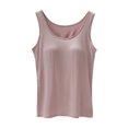 thumbnail image 1 of B91xZ Débardeurs pour Femmes en Coton, Bretelles Spaghetti Réglables, Rose S, 1 of 5