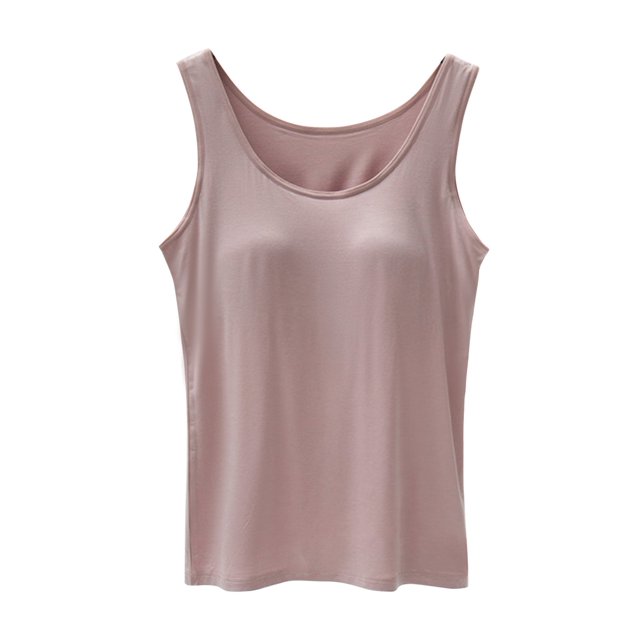 B91xZ Débardeurs pour Femmes en Coton, Bretelles Spaghetti Réglables, Rose S