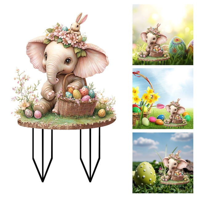 Boovnll Tool Kit, Easter Colored Eggs and Bunnies Inserted The Ground, Tool Set, Home Essentials, Household Essentials