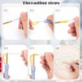 thumbnail image 3 of Hearth & Gear Versatile Wool Punch Needle Set For Embroidery Tufting And Stitching Tool For DIY Craft Projects Hand Patterns for Beginners Craft Kits for Adults Ribbon Claps Large Eye for Hand in The, 3 of 3