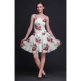 thumbnail image 2 of Bimba Robe Soleil Mini à Taille Smockée pour Femmes à Imprimé Floral, Tenue de Fête d'Été pour les Vacances - Moyen, 2 of 5