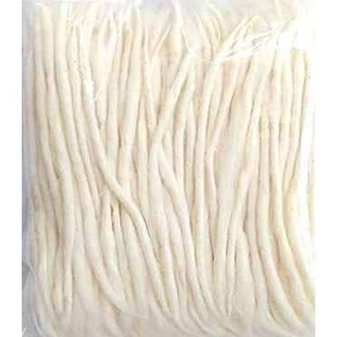 Longues Mèches en Coton (Diya Batti) Mèches en Coton pour Puja, Lampe à Huile Bati Akhand Éclairage Diya Diwali, Cadeaux de la Saint-Valentin (Long)