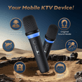 thumbnail image 4 of JYX Waterproof Bluetooth Speaker, Portable Speaker with 2 Microphones & LED Lights for Outdoor/ Indoor Party, 6-Sound Effect Mic, D51-T, 4 of 7