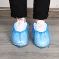 thumbnail image 4 of 100Pcs Disposable Plastic Shoe Cover Pe Shoe Cover Durable Noiseless Shoe Booties Covers For Home Furniture Protection, 4 of 6