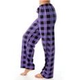 thumbnail image 2 of Dealovy Pajama Pants for Women High Waisted Plaid Pjs Bottoms Drawstring Color Block Comfy Lounge Trousers, 2 of 6