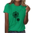 thumbnail image 1 of Birdeem Womens Casual Print Pullover Round Neck Short Sleeved Top, 1 of 8