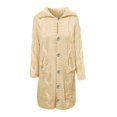 thumbnail image 4 of Women‘s Long Large Classic Cardigans Cable Knit Hood Sweater Oversized Button Duster Coat with Pocket 2024, 4 of 5