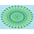 thumbnail image 1 of Ahgly Company Tapis Rectangulaire Lavable en Machine Intérieur Vert Transitionnel, 2 Pieds x 3 Pieds, 1 of 7