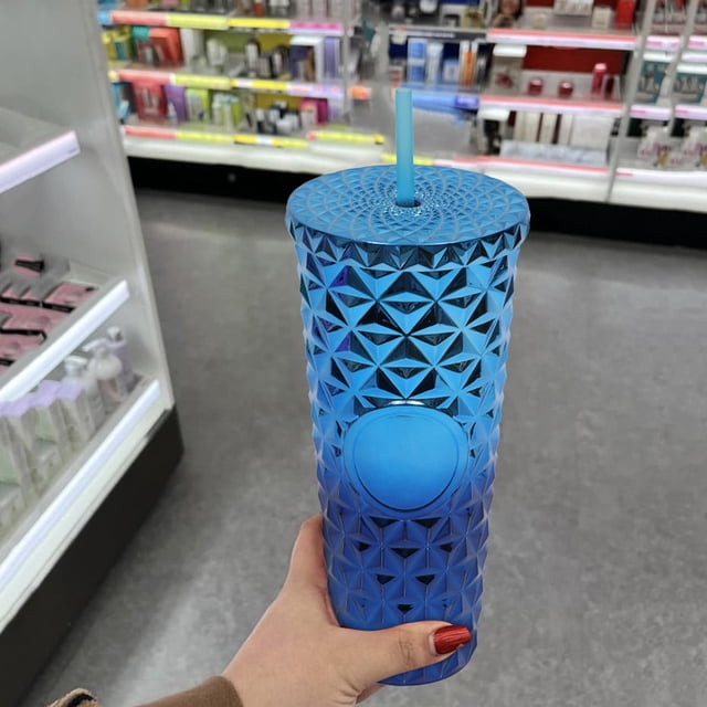 Summer 710 800ml Reusable Cup With Lid And Straw Cold Drink Cup With Straw Clear Cup Double Layer Large Capacity Straw Cup Portable Lid Piercing Glass Cups with Lids Drinking Cups Set All Day