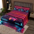 thumbnail image 2 of Go Kart Quilt Set Karting Bedspread Set Twin,Race Cars Coverlet Set Racing Extreme Sport Quilted,Neon Lights Room Decor, 2 of 3