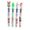 thumbnail image 3 of Décoration de Noël Extérieure Saison de la Rentrée Stylo-Bille Rétractable Stylo Gel 6 en 1 Stylos-Cadeaux Multicolores de Noël Stylos à Encre Liquide 2 ml pour Fournitures de Bureau et d'École comme Cadeau pour Enfants, 3 of 7