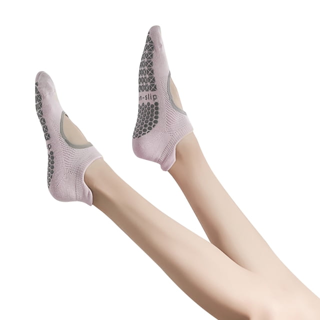 Ladies' Solid Color Backless Grip Socks Yoga Ankle Sports Socks Ladies' Anti Slip Slippers Socks