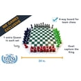 thumbnail image 2 of WE Games Four Player Chess Set - Roll Up Vinyl Chess Board with 4 Chess Pieces Sets in Unique Colors, 4 Player Game, 2 of 10
