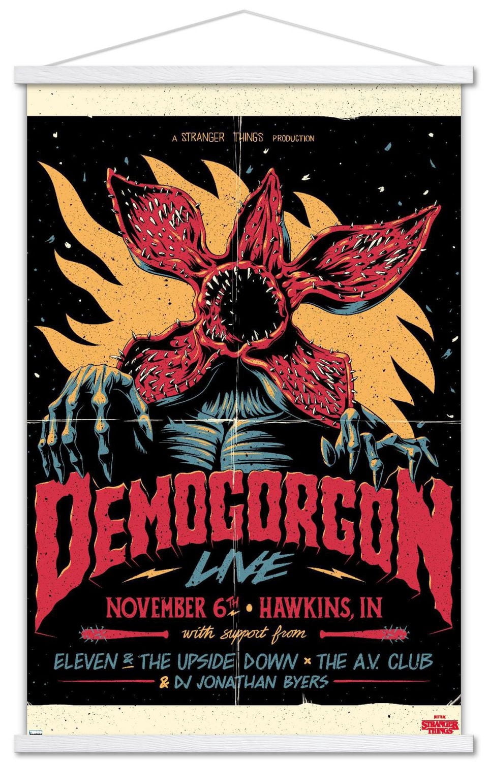 Netflix Stranger Things - Demogorgon Live Wall Poster, 22.375" x 34" Framed