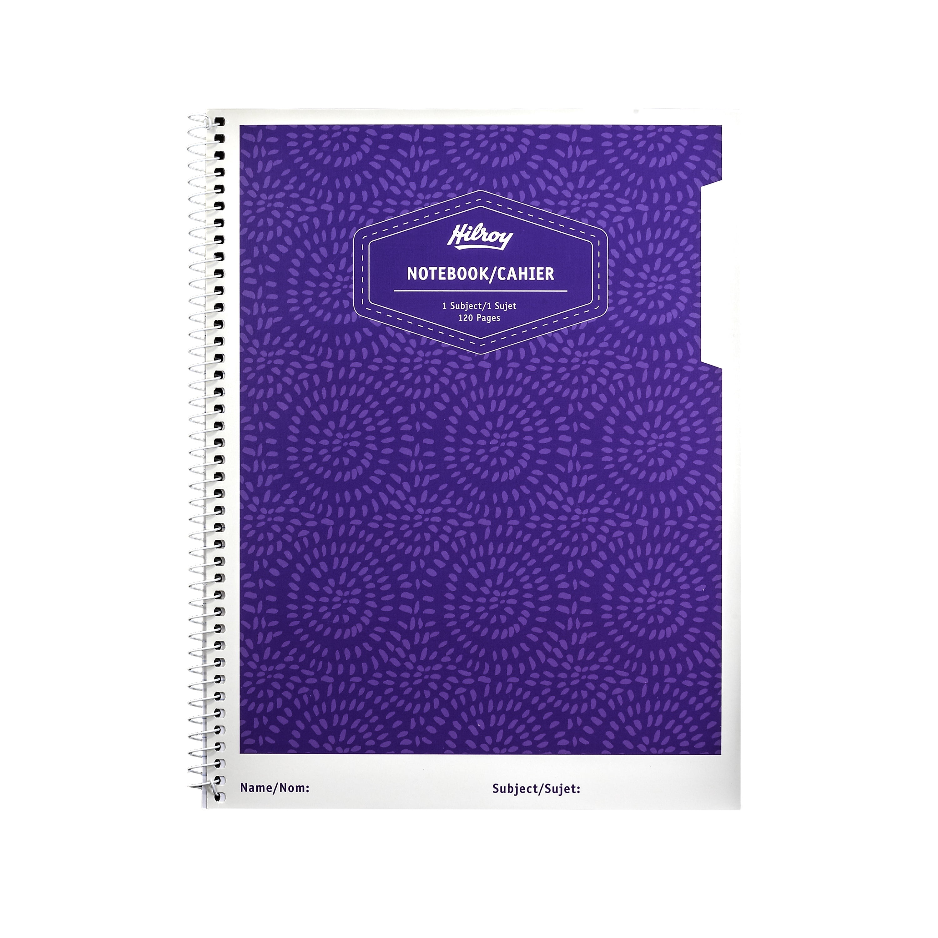 Hilroy® Core+ 1 Subject 120pg Paper Notebook, Purple