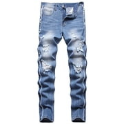 Jeans for Men Jeans for Men's New Fashion Pocket Button Zipper Personalized Denim Trend Jeans Jeans for Men Slim Fit