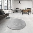 thumbnail image 4 of Ahgly Company Tapis d'Intérieur Lavable à la Machine, Carré, Transitionnel, Platine Argent Gris, Tapis de Zone, 6 Pieds Carré, 4 of 7
