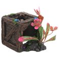 thumbnail image 1 of Miangastore Aquarium Décor Paysager en Résine Brun Foncé 1Ensemble 3.5x2.9x2.9in, 1 of 8