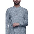 thumbnail image 3 of Atasi Designer Kurta Pajama For Men Printed Angrakha Kurta Set Summer Clothing, 3 of 3