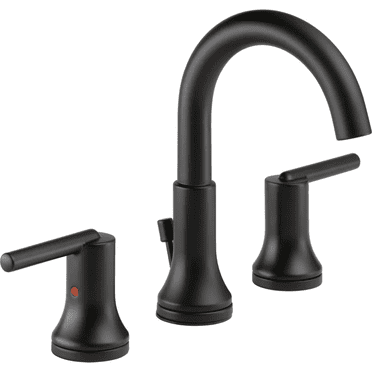 Delta Robinet de Lavabo Trinsic à Entraxe Grand avec Bec Escamotable en Métal, Noir Mat