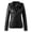 Black, variant on Simua Fashion Faux Leather Jacket for Women Motorcycle Coat for Biker with Removable Hood
