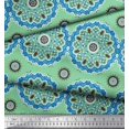thumbnail image 2 of Soimoi Moss Georgette Fabric Mandala Ethnic Print Fabric by the Yard 42 Inch Wide, 2 of 3