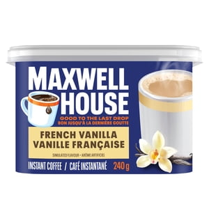 Maxwell House Café Mélange de café instantané à saveur de vanille, 240 g Boîte