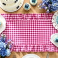 thumbnail image 4 of Leaf Edge Ruffled Table Runner for Coffee Dining Tv Cabinet Home Decor, Pink, JKODE, 4 of 8