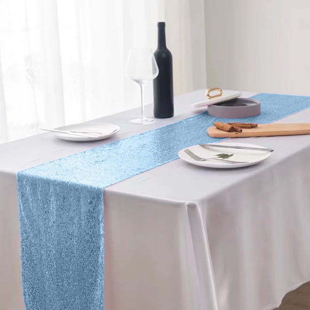TopLLC Home Decor, Room Decor, Wall Decor Table Flag Glitter Wedding Glitter Table Flag For Wedding Parties 12x71 Inches In A Variety Of Colors Polyester t able fl ag