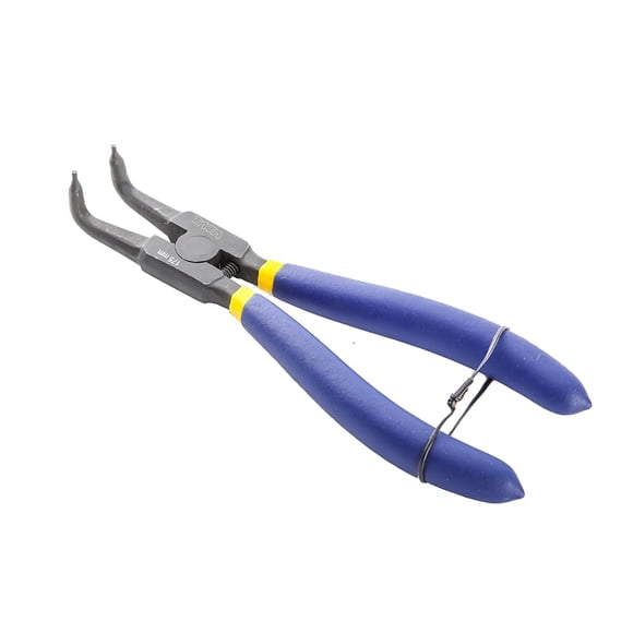 Circlip Plier Heavy Duty, Multi-Purpose, External Bent Nose Plier Hand Tool | Multi Purpose Tool - 7inches-Grey & Blue | Holding, Cutting, Gripping, Bending | Double Dip Sleeve Handle