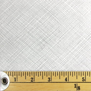 FABRIC CREATIONS White with Grey Pencil Crosshatch Cotton Fat Quarter 45 × 53 cm (18 × 21 in)