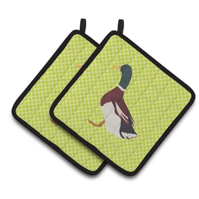 Carolines Treasures BB7682PTHD Rouen Canard Vert Paire de Porte-Pots