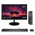 thumbnail image 1 of Lenovo ThinkCentre Mini Tiny PC Desktop Intel Core i5 Processor 8GB 500GB SSD ~ New 20 inch Monitor WiFi, Windows 10 Pro (Refurbished), 1 of 4