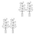thumbnail image 3 of Langgg 2x Garden With Plant Climbing Trellis Lightweight And Stackable Black black Sharp tail style,2 sets 2Set, 3 of 6