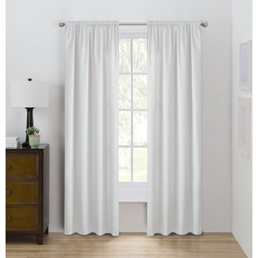 Eclipse Draft Stopper 63" Room Darkening Rod Pocket Window Curtains Panel