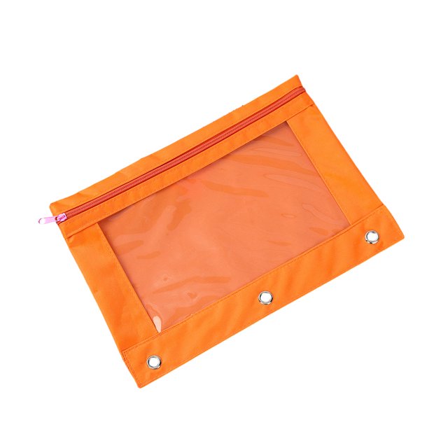 maskred Pochette Portable à Fermeture Éclair pour Ranger Fichiers et Documents Adaptée aux Étudiants Pochette de Documents Orange 1Set