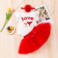 thumbnail image 2 of FhsagQ Ensembles pour Filles Robe de la Saint-Valentin pour Bébé Robe à Petites Manches Volantées Ensemble de Robe de Princesse 3 Pcs Tenues pour Petites Filles Taille 6-7 Rouge 6 m, 2 of 6