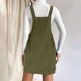 thumbnail image 4 of FcBaudy Camisole Sans Manches Robe Col en V, Robes d'Été pour Femmes, Robes pour Femmes Nouvelle Robe à Bretelles en Velours Côtelé Ample Robe à Bretelles pour Femmes, 4 of 7