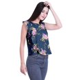 thumbnail image 2 of Moomaya Hauts Sans Manches en Jersey de Coton à Volants Femmes Blouse d'Été Imprimée Femmes, 2 of 4