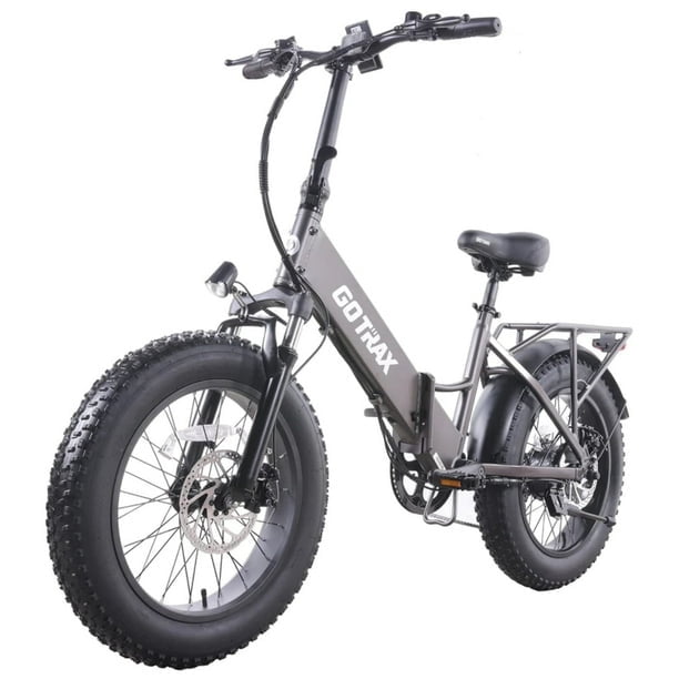 GOTRAX F3 Adult Electric Bike, 500W Motor, 20" x 4" Tires 32KPH, Max 72KM Range, Shimano 7 Speed, Folding Frame Commuter E-Bike for Adult