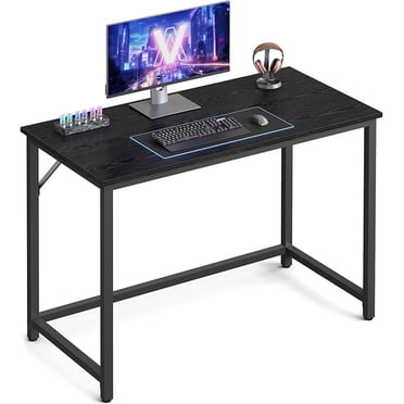 SONGMICS HOME Computer Desk, Office Work Desk, 100 x 50 x 76 cm, for Study, Bedroom, Home Office, Living Room, Ebony Black and Ink Black