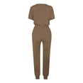 thumbnail image 5 of Timegard Ensembles 2 Pcs pour Femmes Été T-Shirts à Manches Courtes et Pantalons à Cordon avec Poches Ensembles Décontractés Confortables, 5 of 5